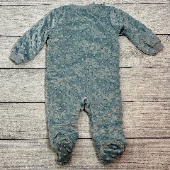 Kyle & Deena Baby Plush Footed Sleeper 3-6M Blue Bear One-Piece - Picture 8 of 11